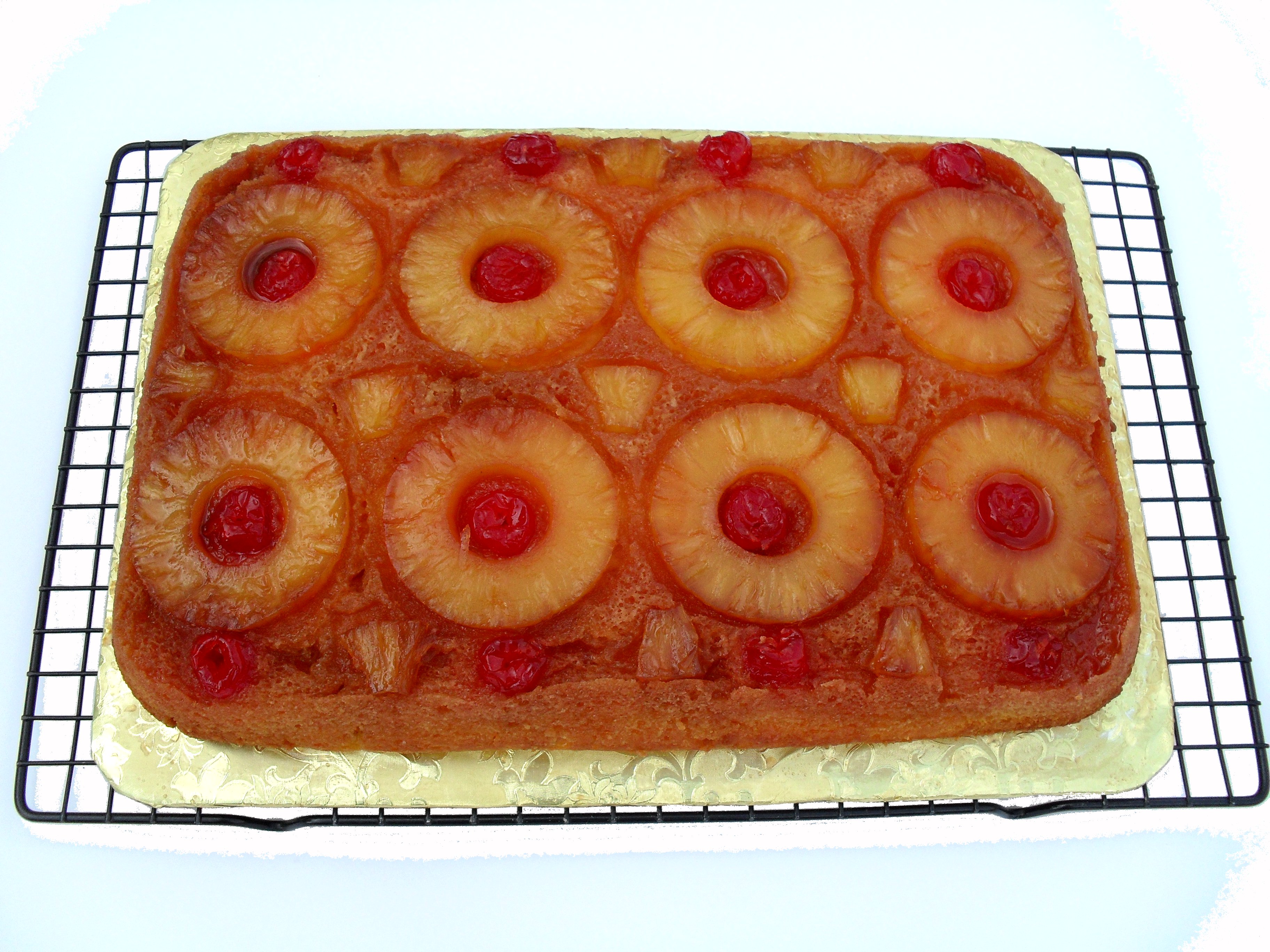 Pineapple Upside-Down Cake simplified with a cake mix and kicked up a ...